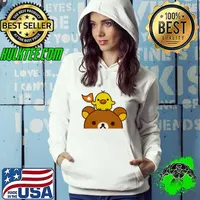 Yellow duck and bear rilakkuma and korilakkuma s Hoodie