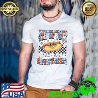You Look Like 4th Of July Makes Me Want A Hot Dog Real Bad Premium T-Shirt Guys V Neck
