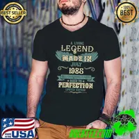 A Living Legend Made In July 1985 All Original Parts Aged To Perfection Happy Birthday T-Shirt