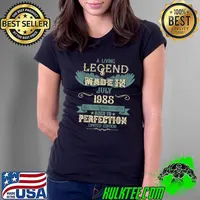A Living Legend Made In July 1985 All Original Parts Aged To Perfection Happy Birthday T-Shirt Ladies Tee