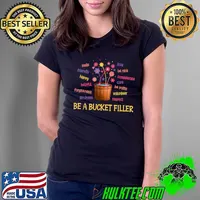 Be A Bucket Filler Smile Friendly Happy Helpful School Guidance Counselor Back to School Flower T-Shirt Ladies Tee