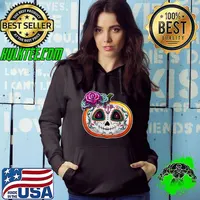 Day of the Dead Pumpkin Dia De Los Muertos Skull T-Shirt Hoodie