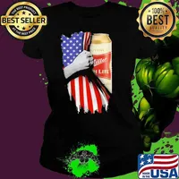 Drinking American Flag Miller High Life Shirt Ladies tee
