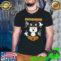 Halloween I Dog Lover I West Highland Terrier Trick Or Treat Ghost T-Shirt