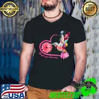 Hummingbird Sunflower Breast Cancer Awareness Pink Ribbon T-Shirt