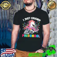 I just crushed preschool girl unicorn truck graduation shortsleeve shirt