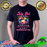July Girl I Can Be Mean As Sweet As Candy Color Lip Buttefly Shirt