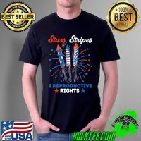 Stars Stripes Reproductive Rights Feminist Feminism Fireworks T-Shirt