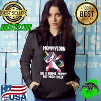 Womens unicorn mommy girl birthday party apparel mommycorn cute s Hoodie