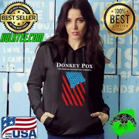 Donkey pox the disease destroying america usa flag patriotic T-Shirt Hoodie