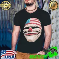 Horror movie American mask scary cool the purge clown face art trending classic shirt
