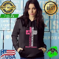 I Can Do All Thing Christ Who Strengthens Breast Cancer Survivor Cross Christian Bible Verse Grunge T-Shirt Hoodie