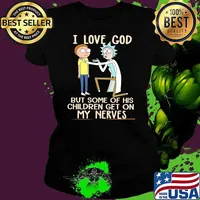 I Love God But Some Of His Children Get On My Nerves Dr.Seuss Shirt Ladies tee