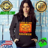 I Paused My Game To Celebrate Halloween Costume Gamer Gaming T-Shirt Hoodie