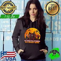 In A World Full Of Princess Be A Spooky Queen Blood Moon Horror Movie Halloween Day T-Shirt Hoodie