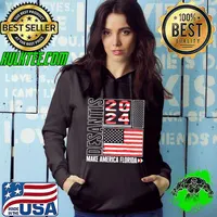 Make America Florida DeSantis 2024 USA Flag Republican American Conservative Patriot T-Shirt Hoodie