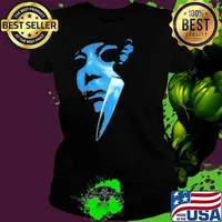 Michael Myer Killer Horror With Knife Shirt Ladies tee