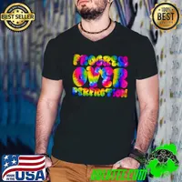 Progress Over Perprotiopn Groovy Teacher Inspirational Tie Dye Back To School T-Shirt