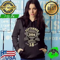 September the man the myth awesome 2004 aged perfectly life begin at 18 year old legendary T-Shirt Hoodie
