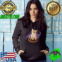 Space Donut Cat Flying Kitty Galaxy T-Shirt Hoodie