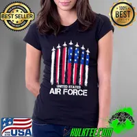 Air force us veterans American flag 4th of july patriotic air force veteran s Ladies Tee