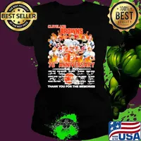 Cleveland Browns 76th anniversary Thank You For The Memories Shirt Ladies tee