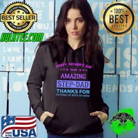 Colorful happy father day to my amazing funny step dad classic s Hoodie