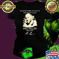 No matter where life takes me find with a smile mac miller signatures s Ladies tee