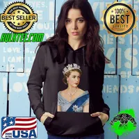 Queen Elizabeth's II British Crown Majesty Queen Elizabeth's Young T-Shirt Hoodie