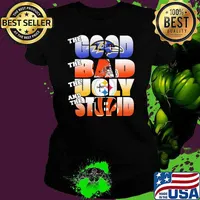 The Good Bills The Bad Kansas The Ugly Steelers The Stupid Chicago Bear Shirt Ladies tee
