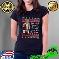 You Ain't Nuthin But A Liberal Cryin All Santa Trump Christmas Song Biden T-Shirt Ladies Tee