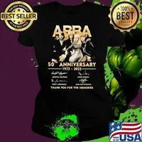 ABBA 50th Anniversary 1972 2022 Thank You For The Memories Shirt Ladies tee