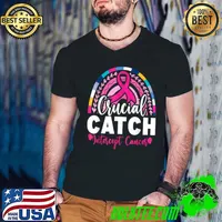 Crucial Catch Intercept Cancer For Warriors Political Rainbow T-Shirt