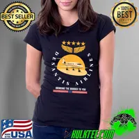 Desantis Airlines Bringing The border To You Wing And Usa Flag Stars T-Shirt Ladies Tee