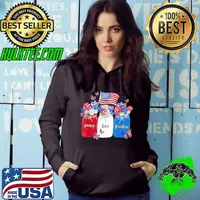 Flower jar usa flag peace love freedom patriotic 4th of july flower jar s Hoodie