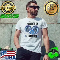 In November We Wear Blue And Watch Football Diabetes Pumpkins Leopard T-Shirt Unisex