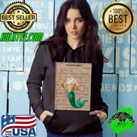 Little mermaid king triton world above sheet music art print s Hoodie