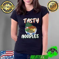 Tasty Noodles Japanese Food Noodles T-Shirt Ladies Tee