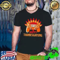 Thanksgiving gamer Turkey gaming controller kids boys men funny thanksgiving shirt