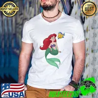 Ariel and the little friend disney princess shirt