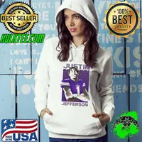 Digital art justin jefferson portrait Football s Hoodie