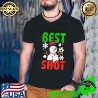 Hit Me Best Shot Snowman Design Christmas Soccer T-Shirt