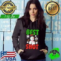 Hit Me Best Shot Snowman Design Christmas Soccer T-Shirt Hoodie