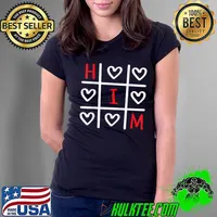 I love my boyfriend valentine couple love him with heart T-Shirt Ladies Tee