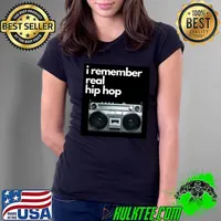 I Remember Real Hip Hop Old School Hip Hop Boombox T-Shirt Ladies Tee