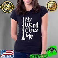 My Wand Chose Me Clarinet Player Clarinetist Music Lover T-Shirt Ladies Tee