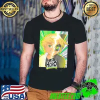 Split adrien and cat noir my own hero miraculous ladybug shirt