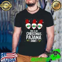 This Is My Christmas Pajamas Ho Ho Ho Gnomes Hat Red Plaid Sleep T-Shirt
