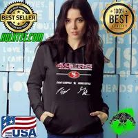 49érs sf jimmy garoppolo george kittle logo Football san francisco 49ers signatures s Hoodie