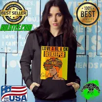 Black Independence Day Love A Black Beekeeper Black Girl Vintage T-Shirt Hoodie